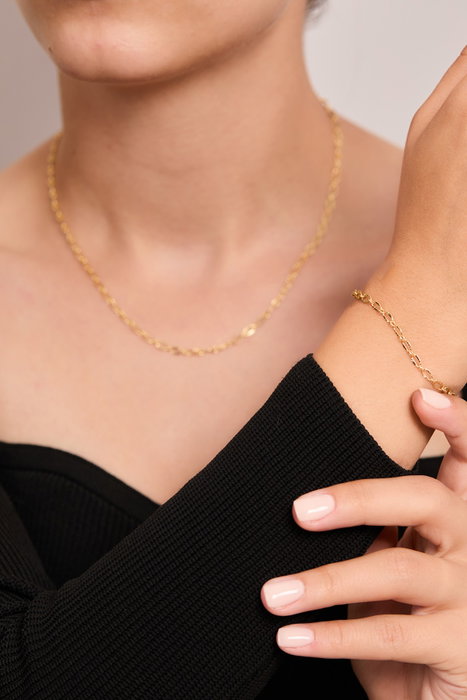 Heliophilia Silver Conjunto de Collar y Pulsera de Metal Oro Heliophilia Silver Conjunto de Collar y Pulsera de Metal Oro
